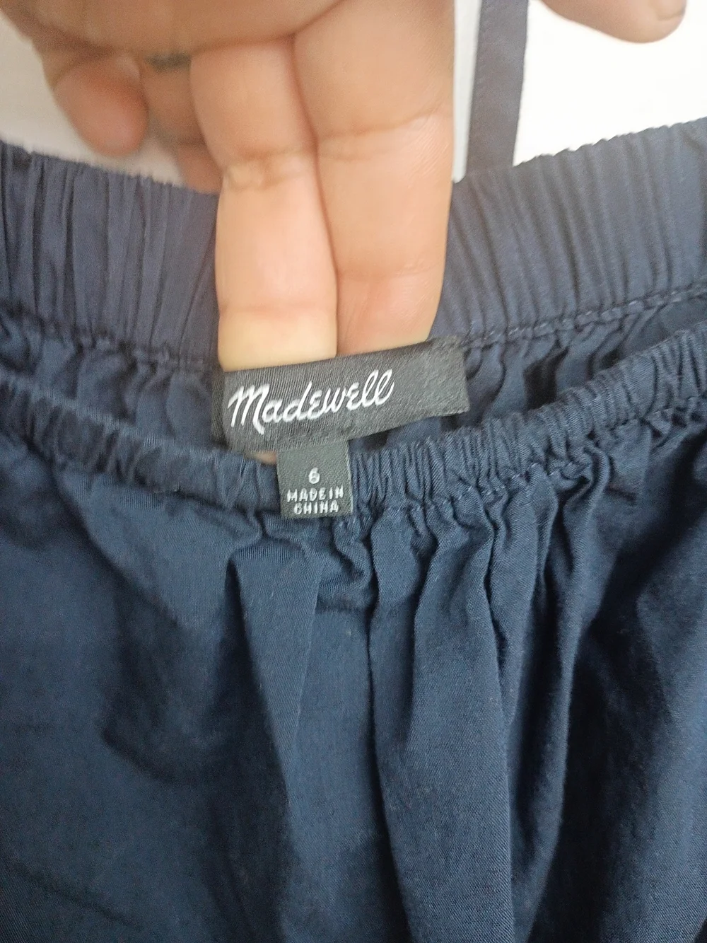 Madewell Navy Elastic Waist Mini Skirt - Picture 3 of 4